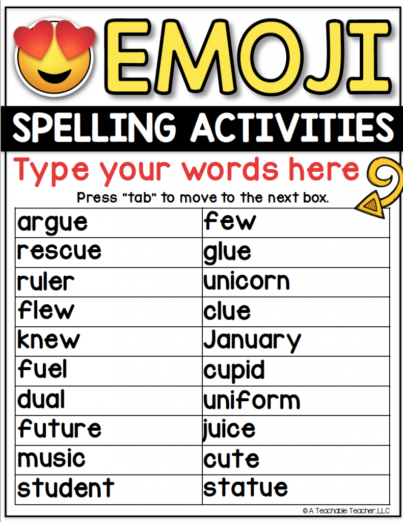 Free Printable Spelling Worksheets Generator