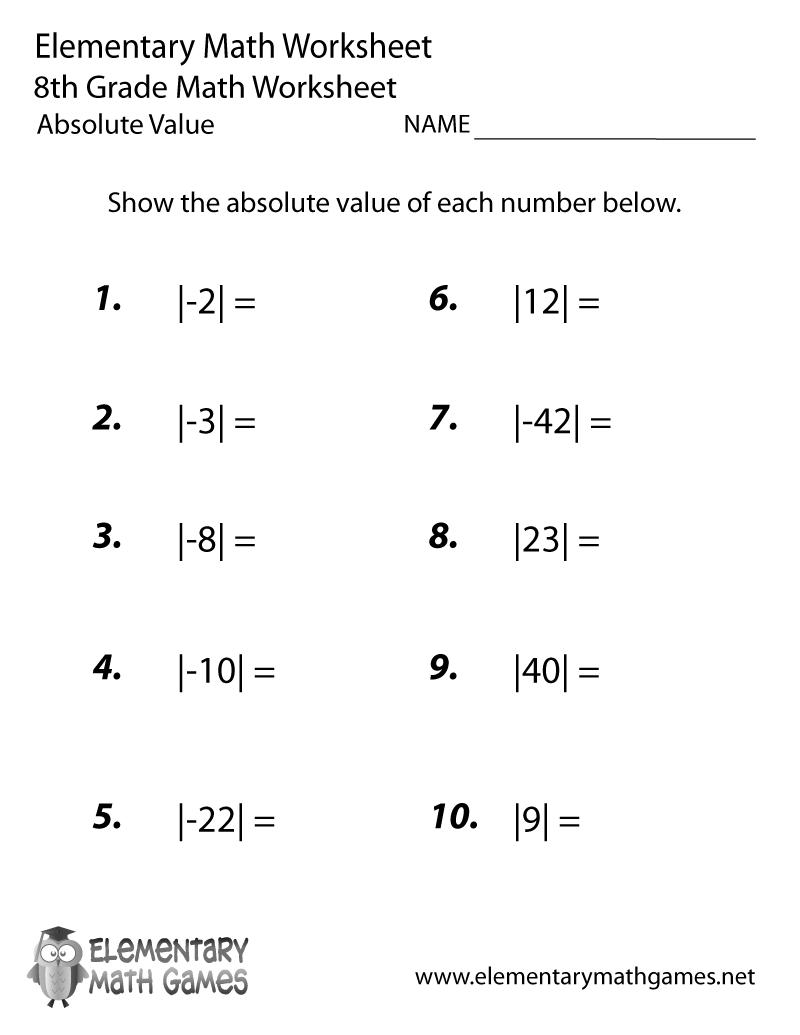 Free Printable Worksheets For 8th Graders