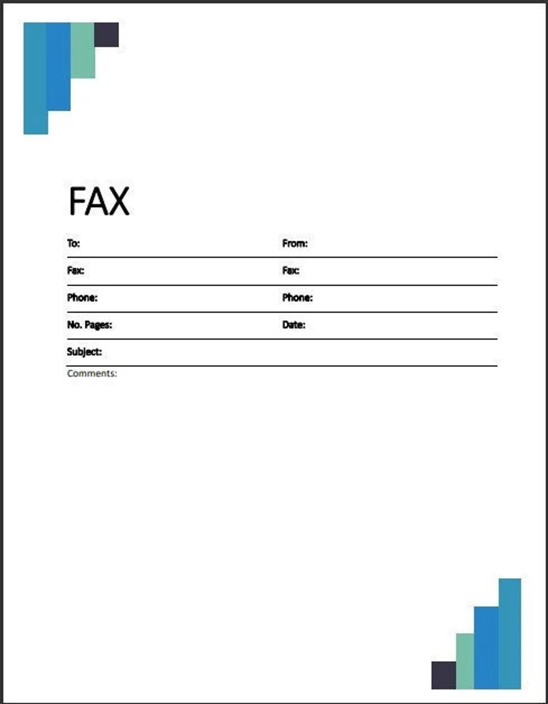 Printable Template For Fax Cover Sheet
