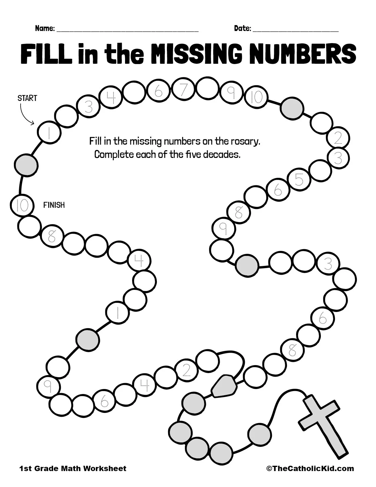 Free Printable Rosary Worksheets