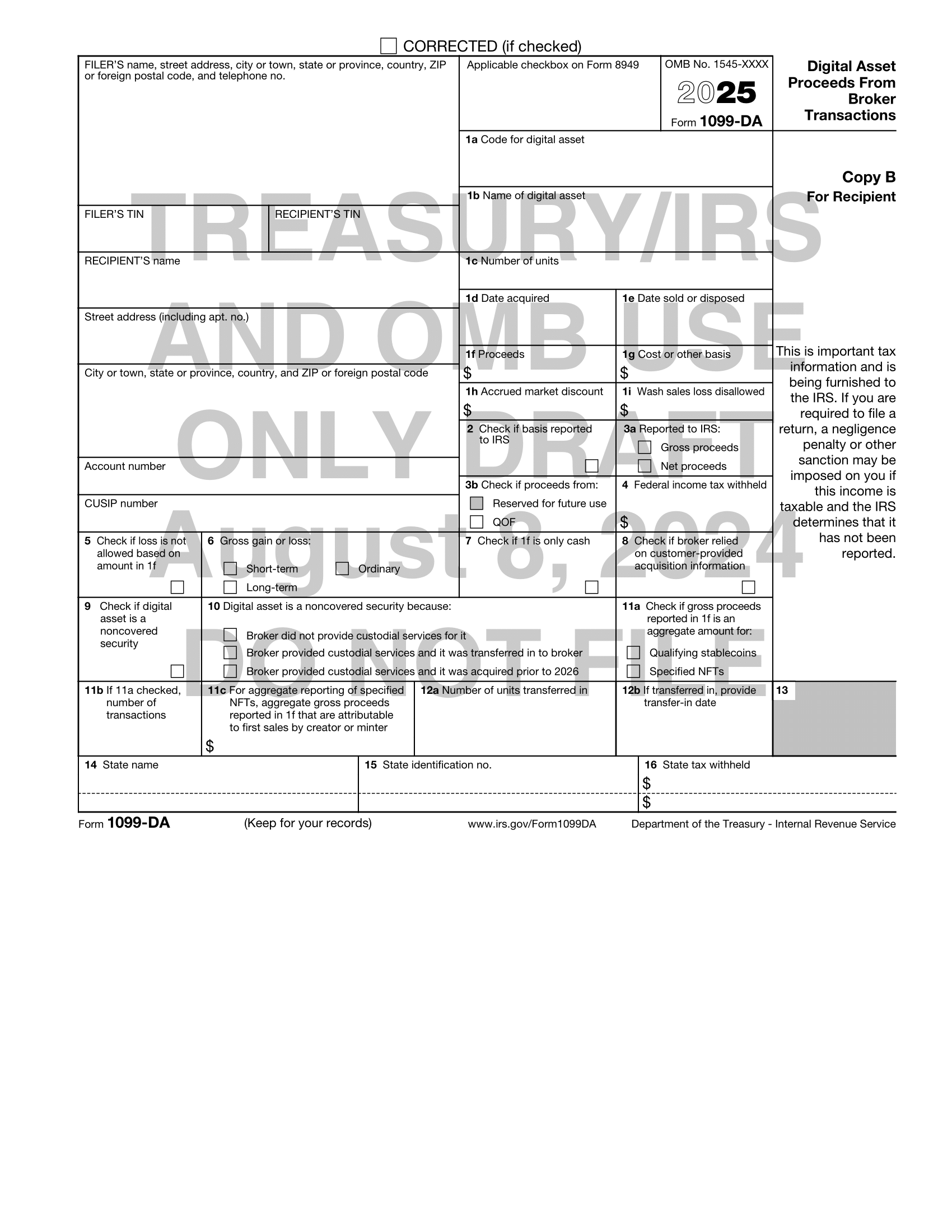 Blank Form 1099 2026