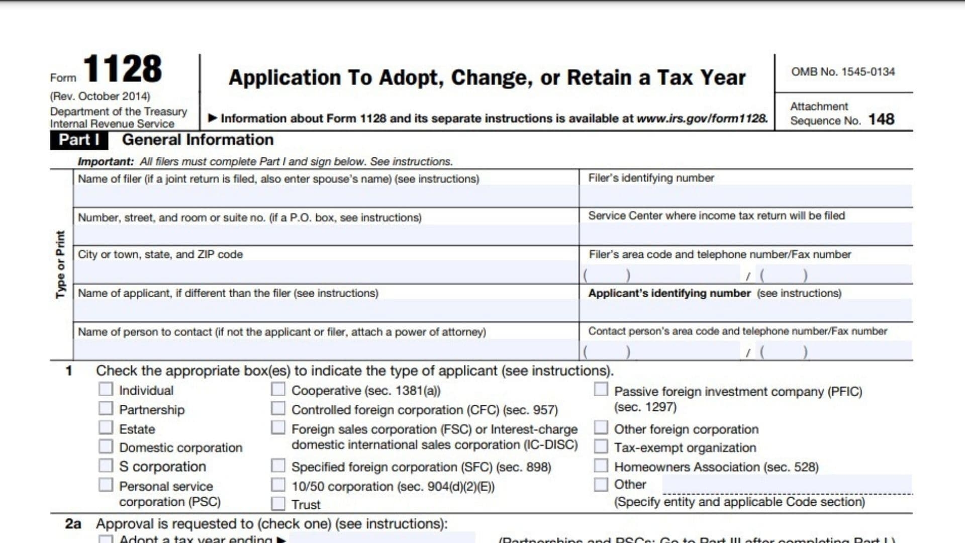 Form 1128 Instructions 2025 2026