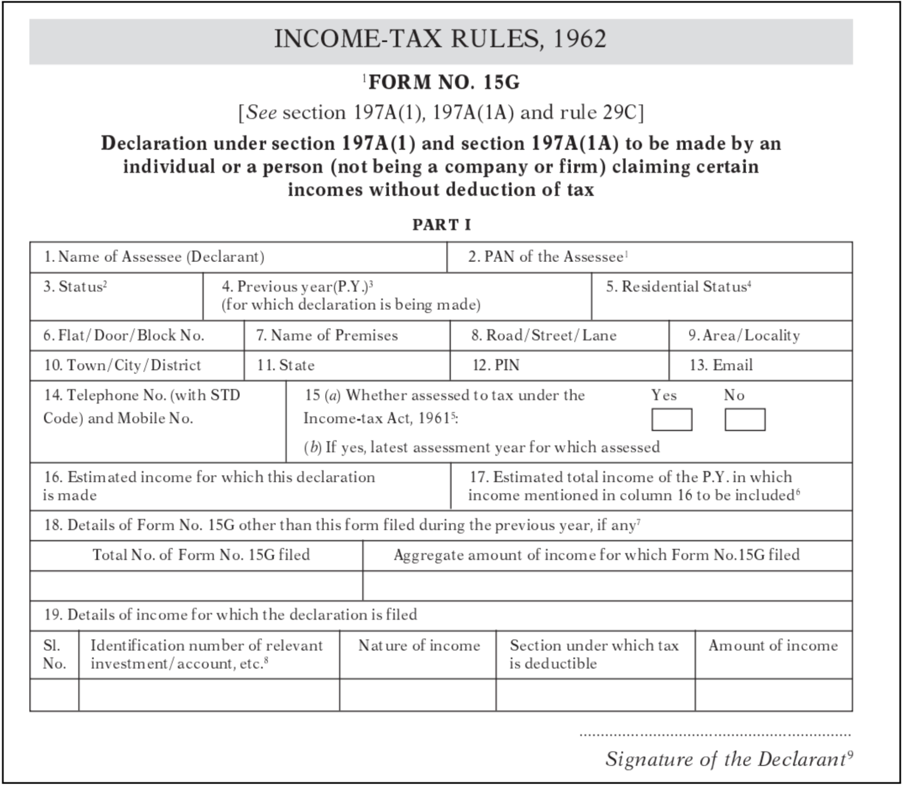Please Submit Form 15g/H