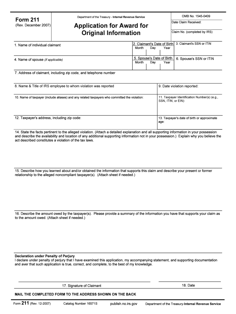 Form 211 Fill Out amp Sign Online DocHub