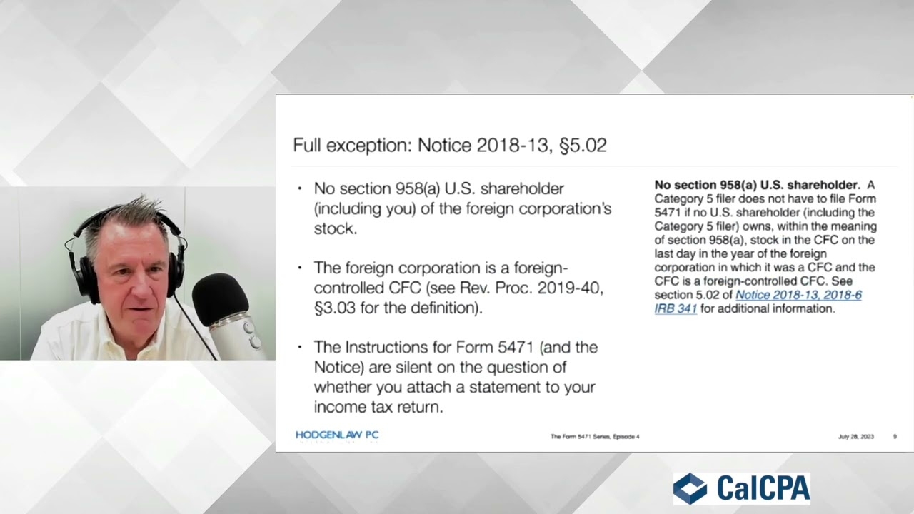 Form 5471 Exceptions And Reduced Filing Burdens