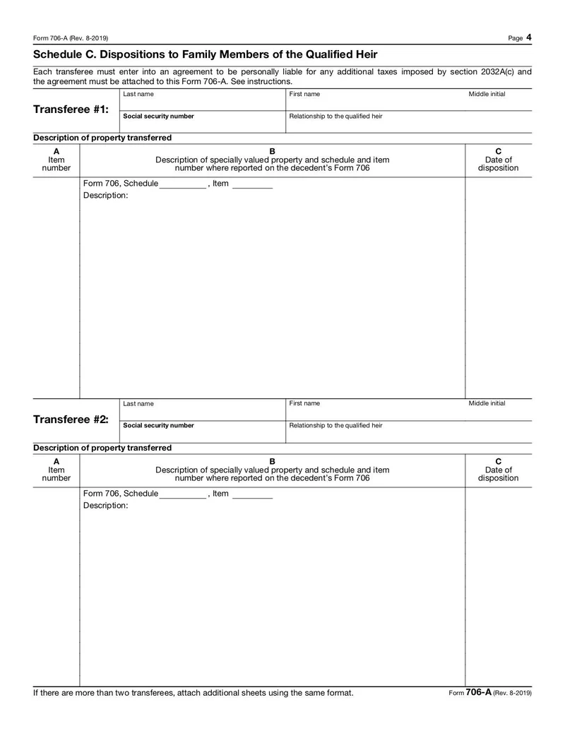 Irs Form 706 Schedule A