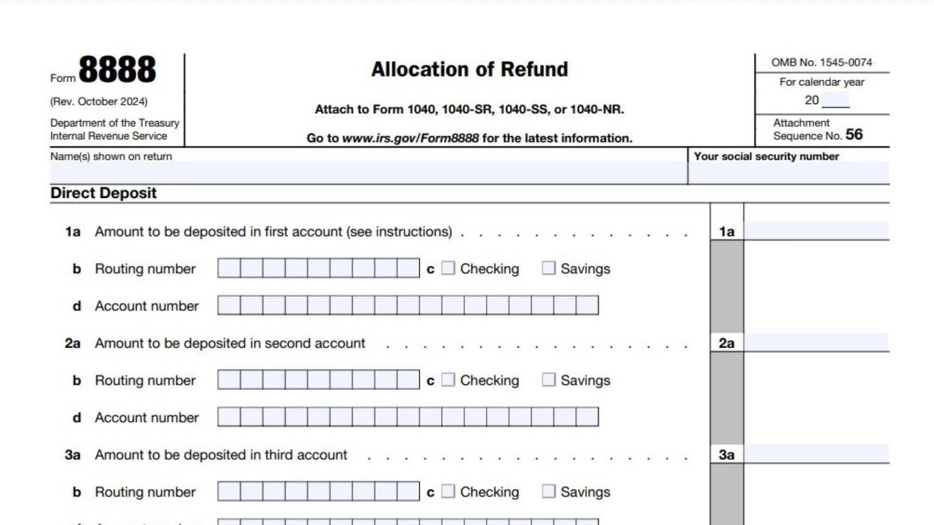 Form 8888 Instructions 2025 2026