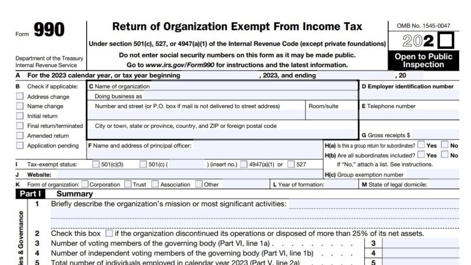Form 990 2025 2026