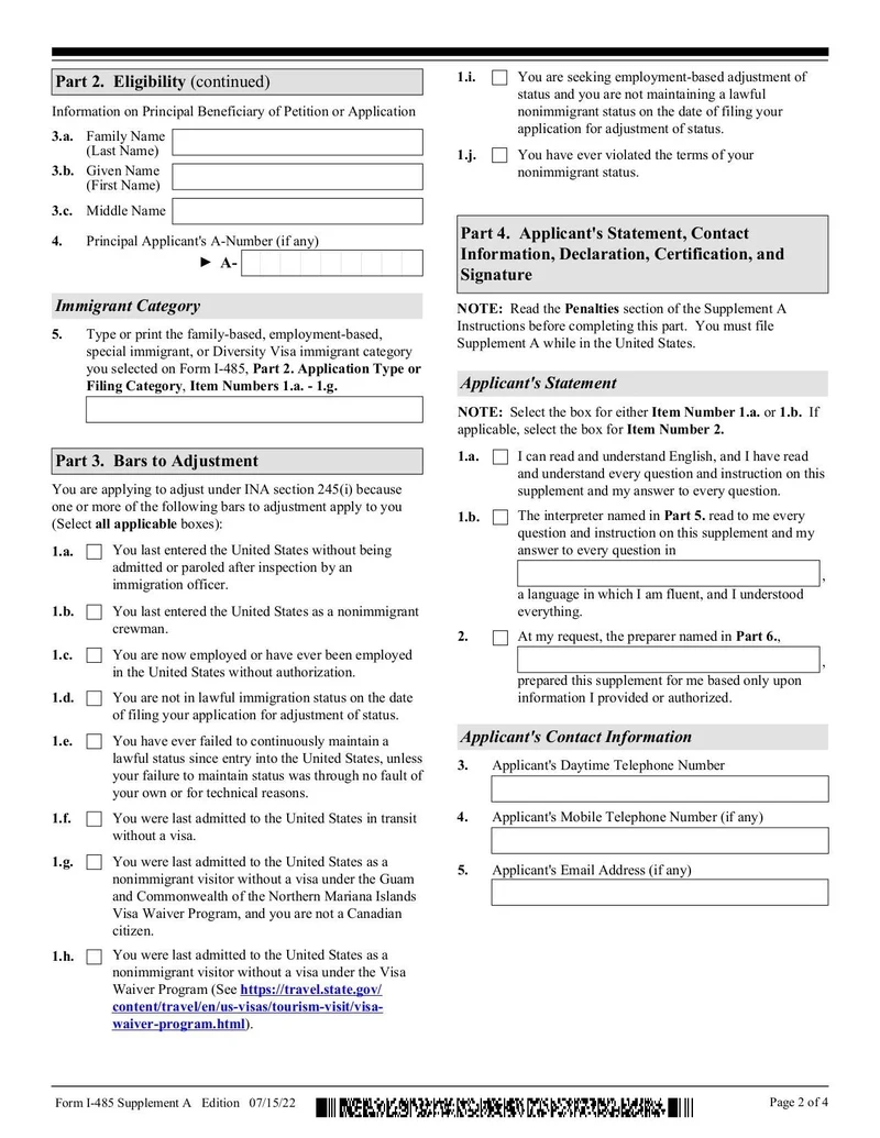 Uscis Form I 485 Printable