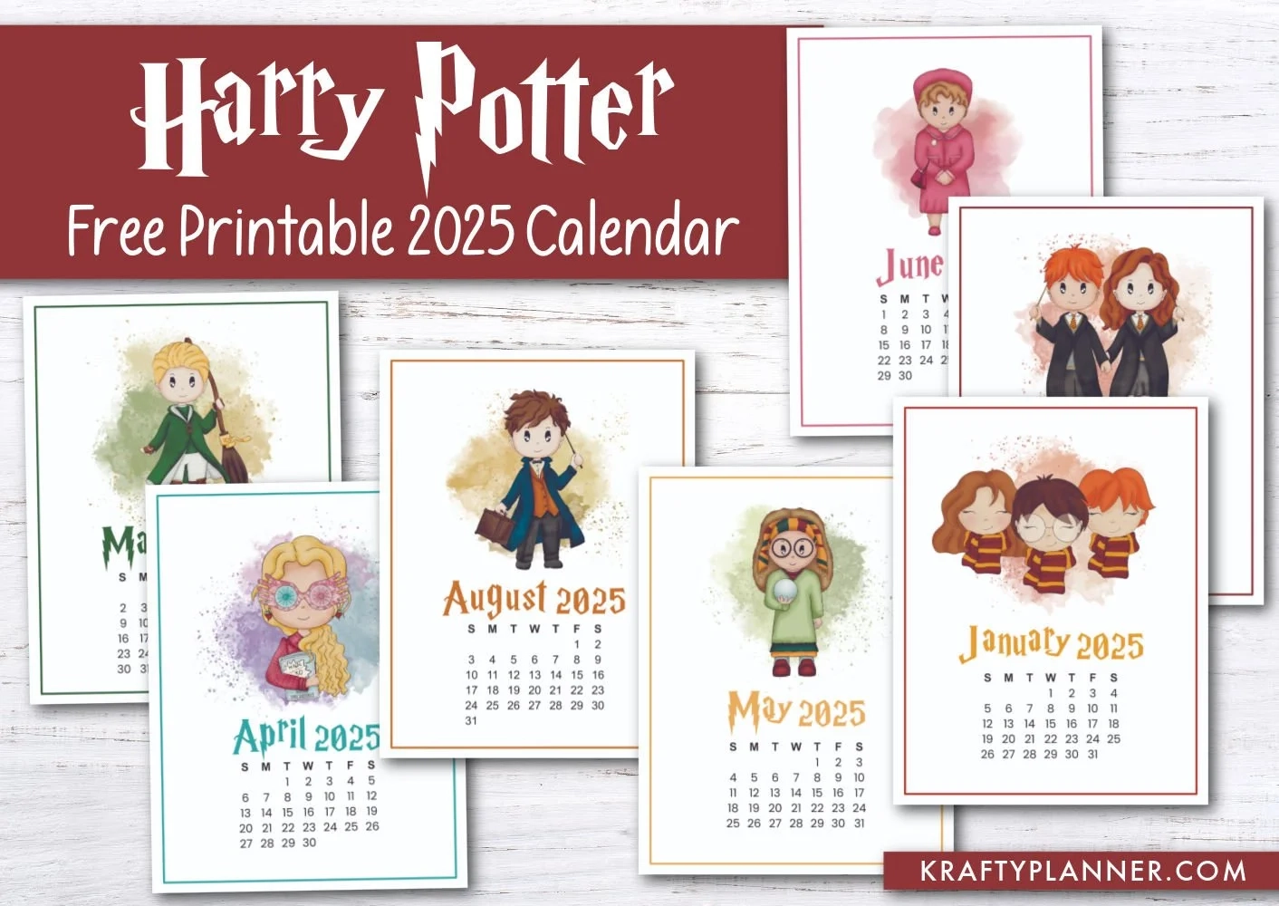 Printable Harry Potter Calendar 2026 November
