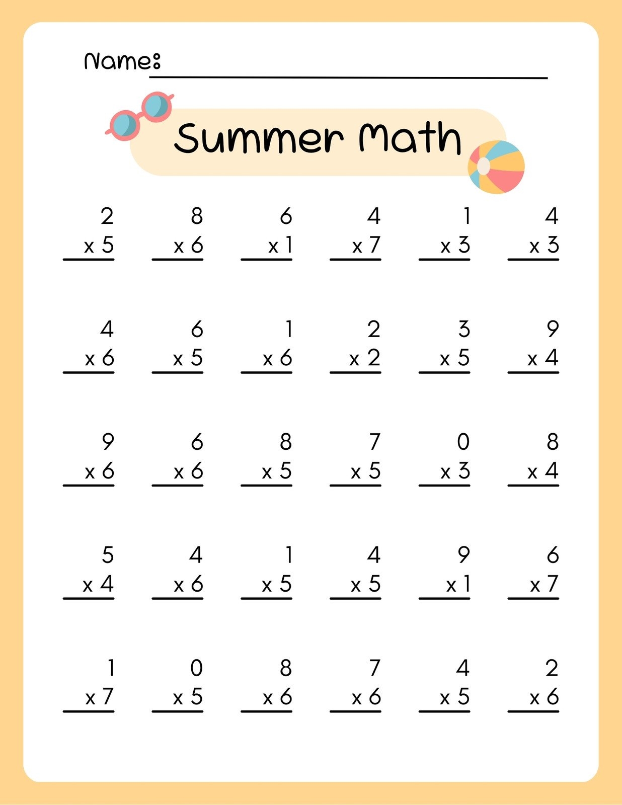 Free 3rd Grade Math Worksheet Templates To Customize Worksheets 