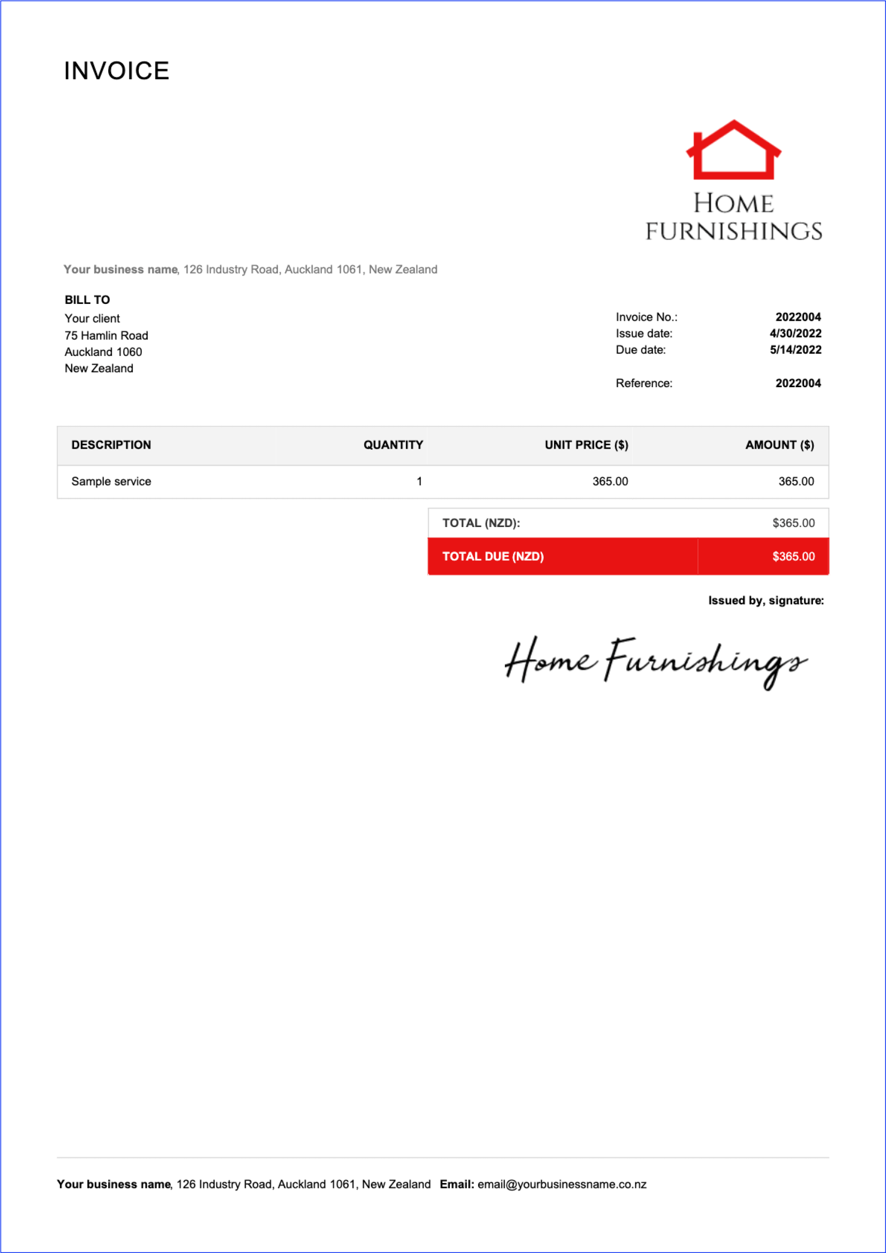 Free amp Editable Word Template Invoice Effortlessly Billdu
