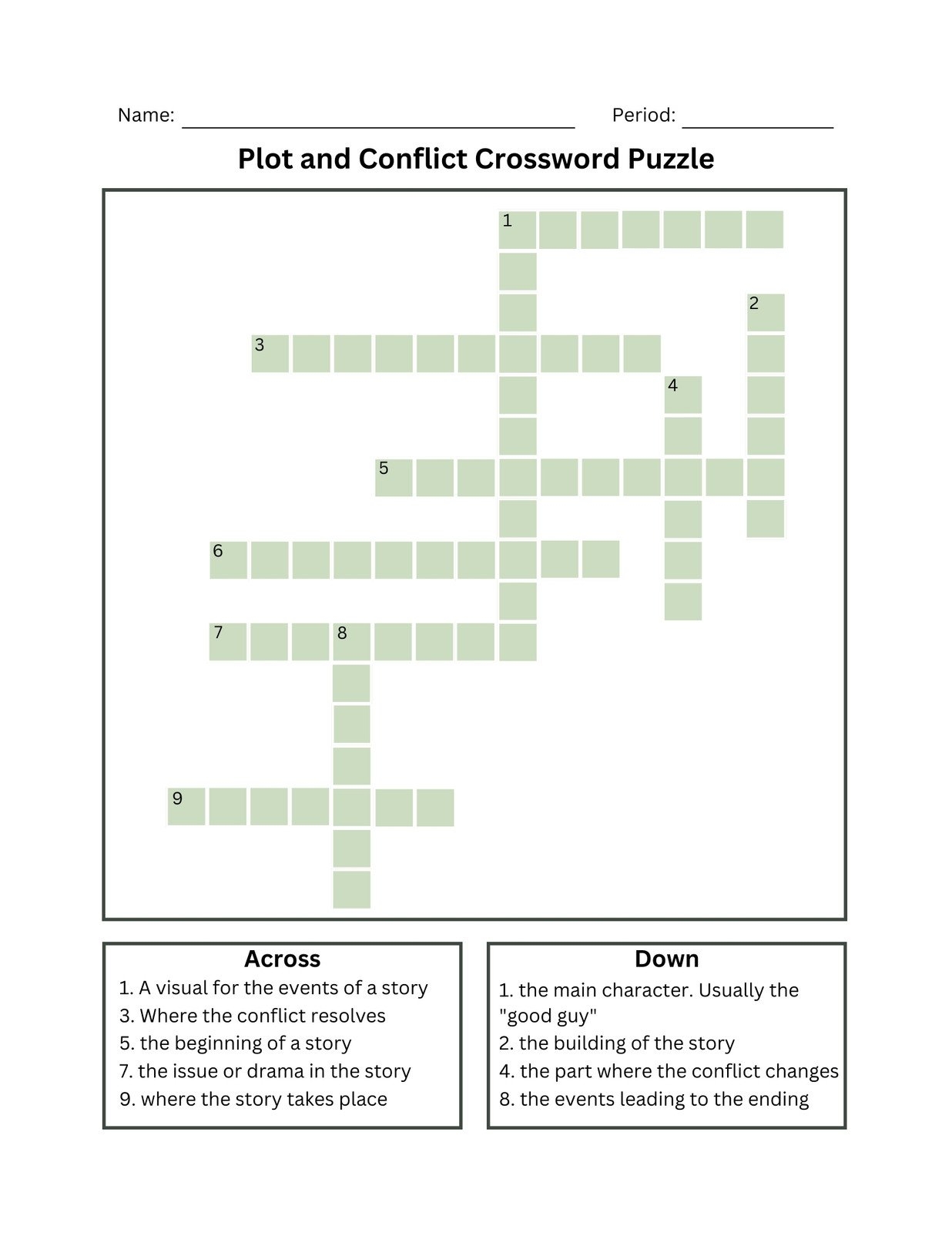 Free Crossword Puzzles Template Printable