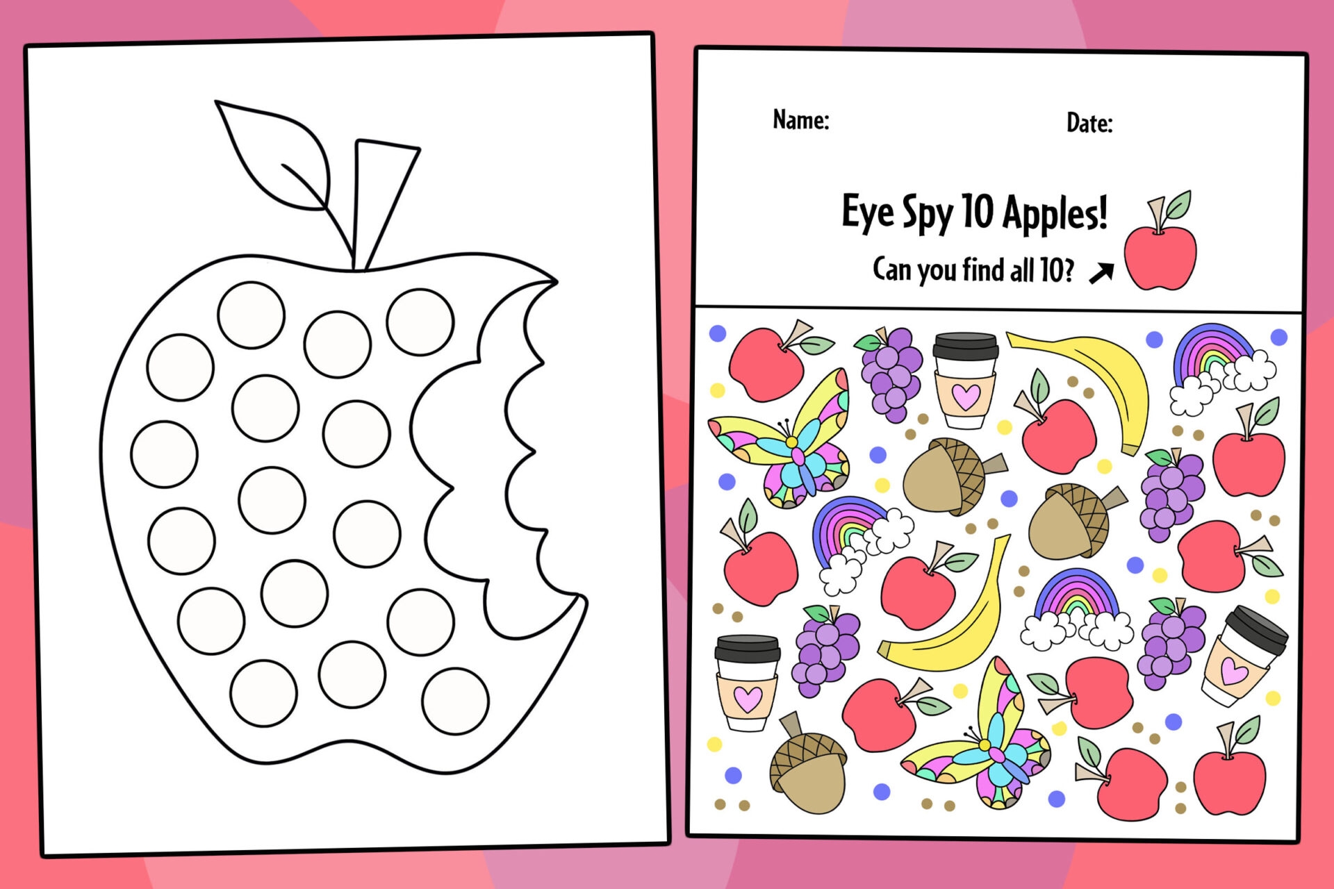 Apple Printables For Preschool