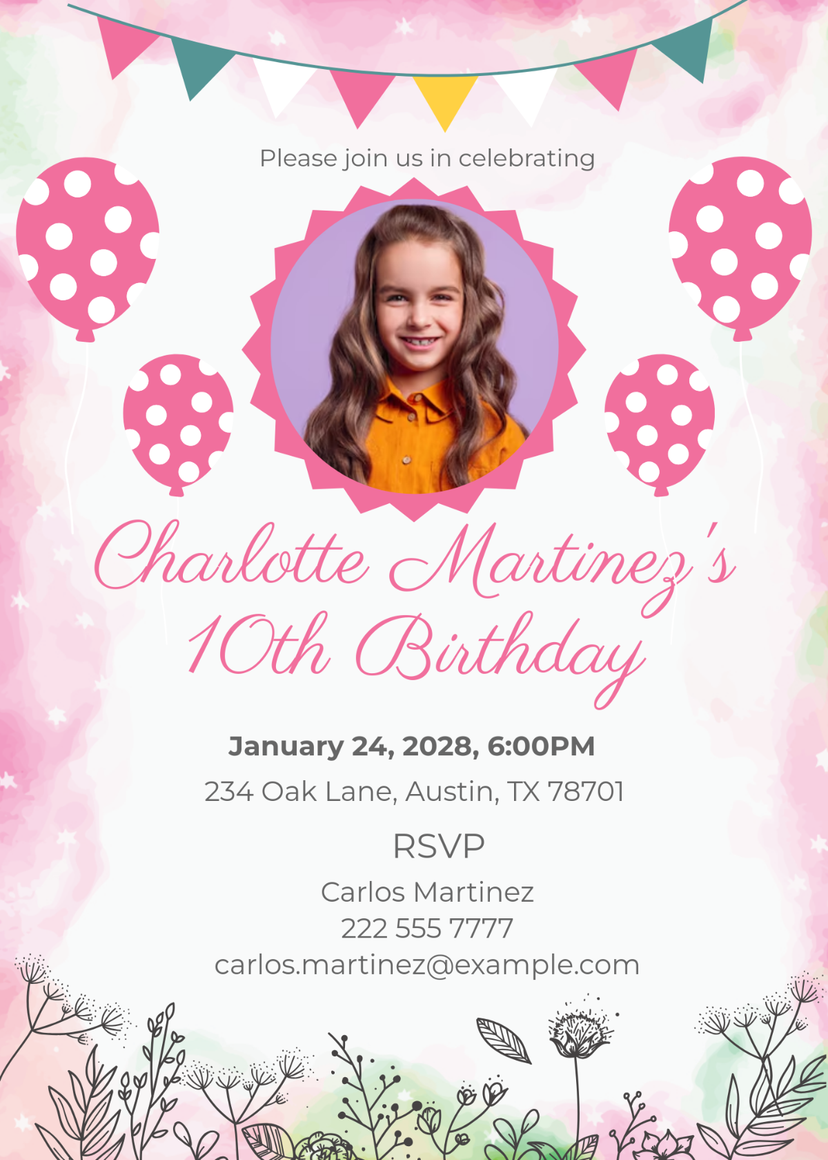 Free Printable Birthday Invitation Templates
