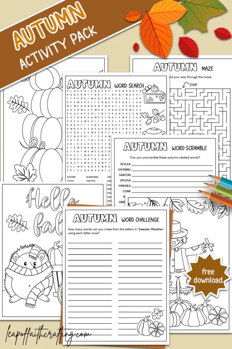 Fall Printable Worksheets