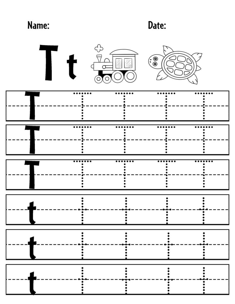 FREE Letter T Worksheets For Preschool The Hollydog Blog 