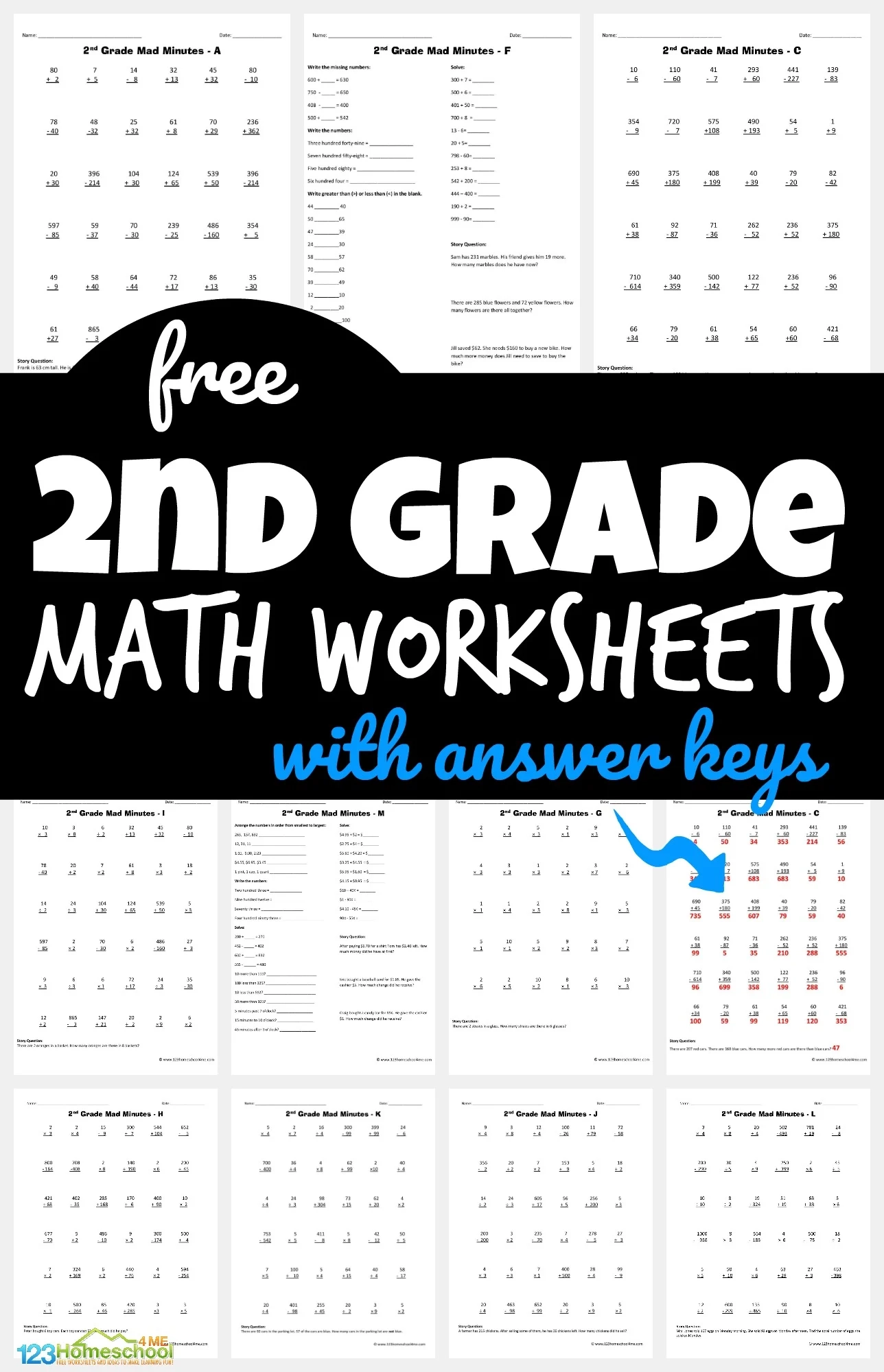 Printable 2nd Grade Worksheets Math