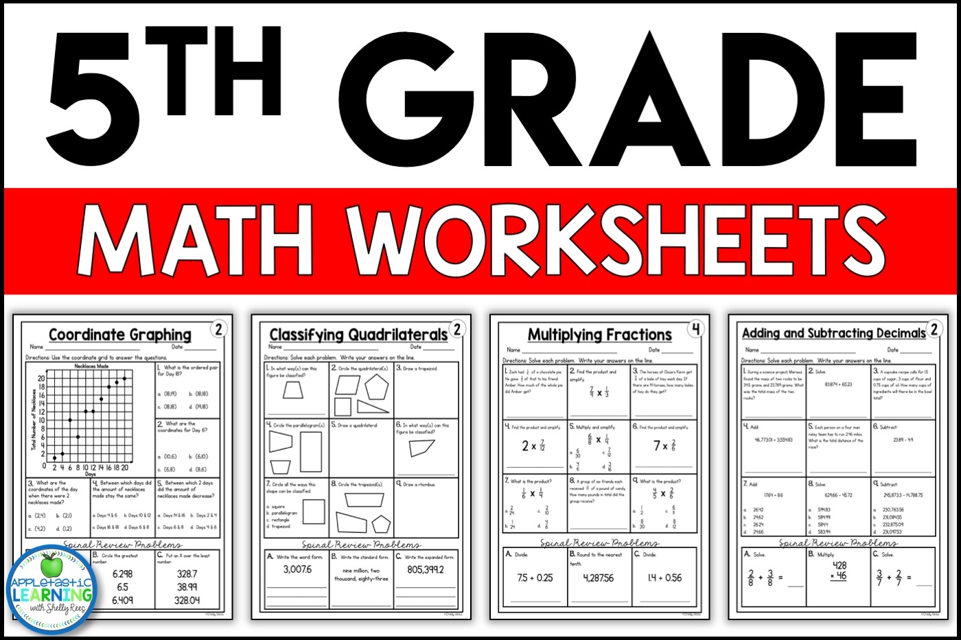 Free Printable Worksheets For 5th Grade Math