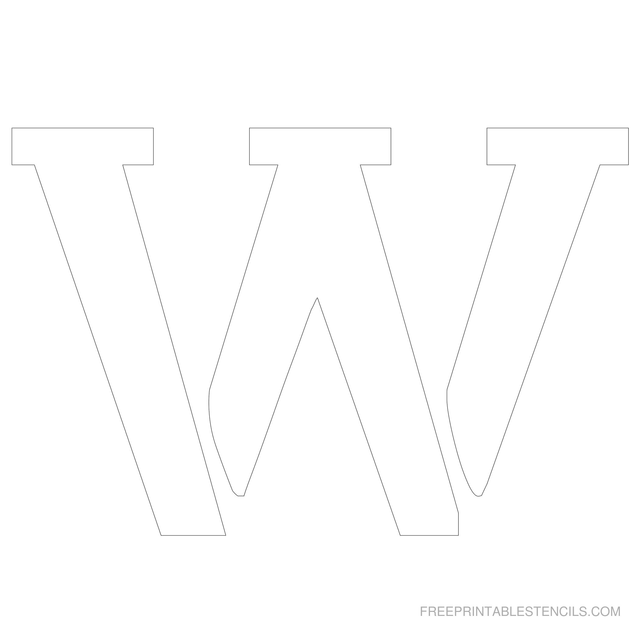 Free Printable 6 Inch Letter Stencils A Z Worksheets Library
