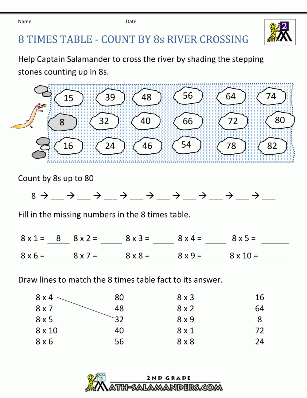 Free Printable 8 Times Table Worksheet Worksheet Kiddoworksheets 