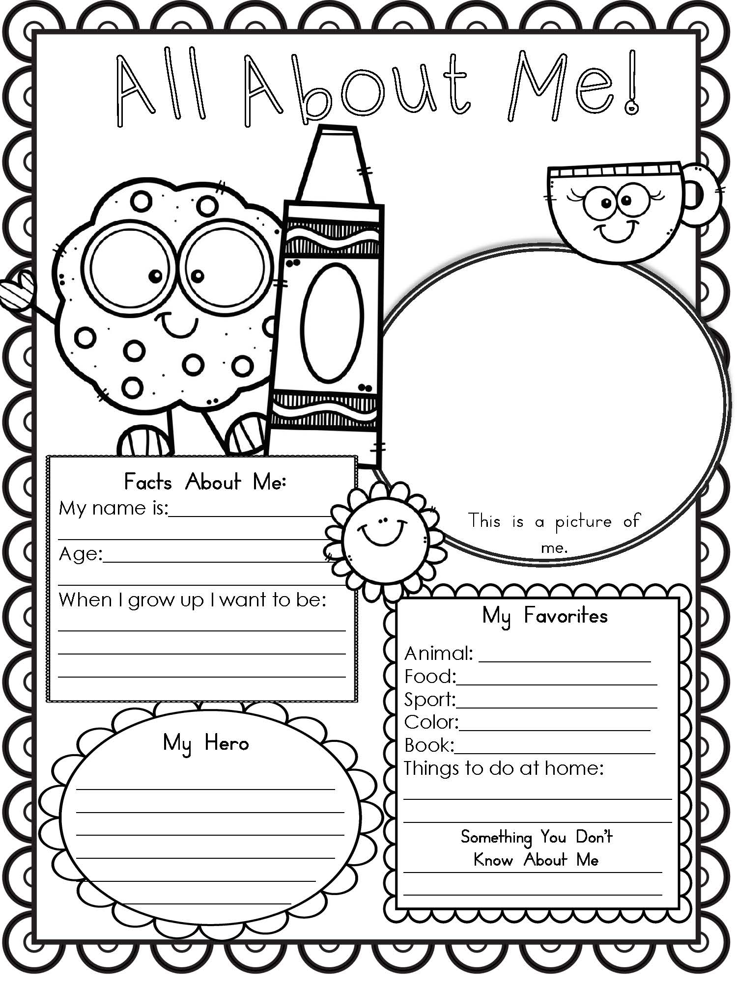 Free Printable All About Me Worksheet Modern Homeschool Family 