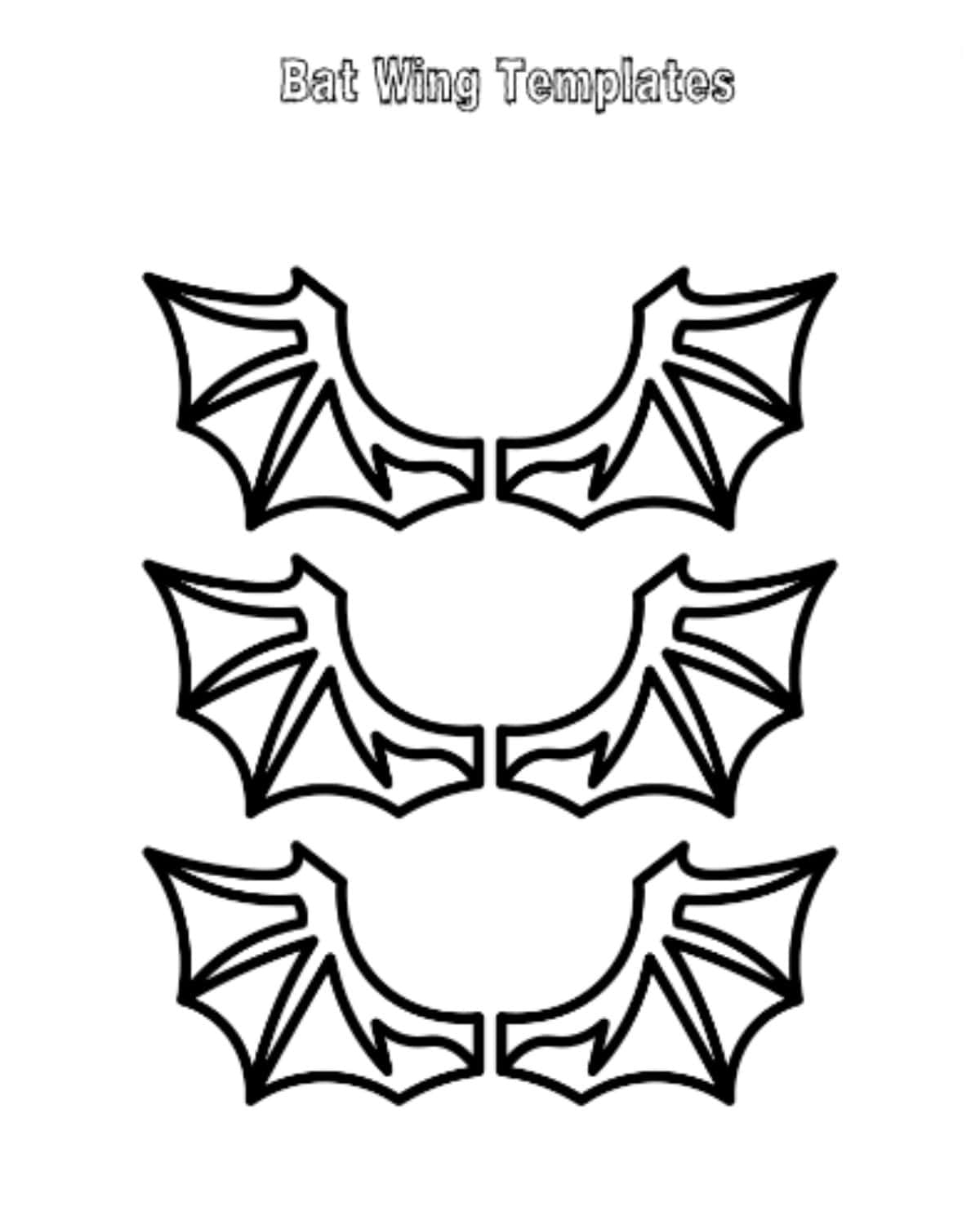 Bat Wings Template Printable