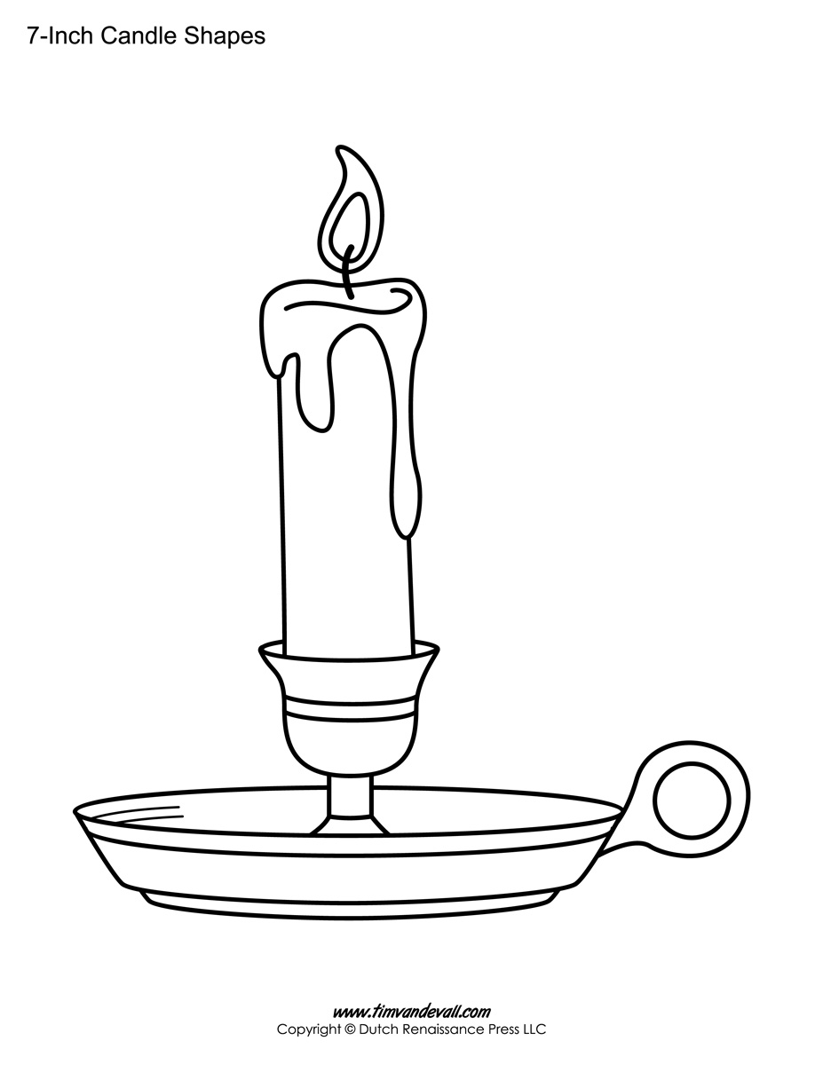 Free Printable Candle Templates Shapes amp Printable Stickers