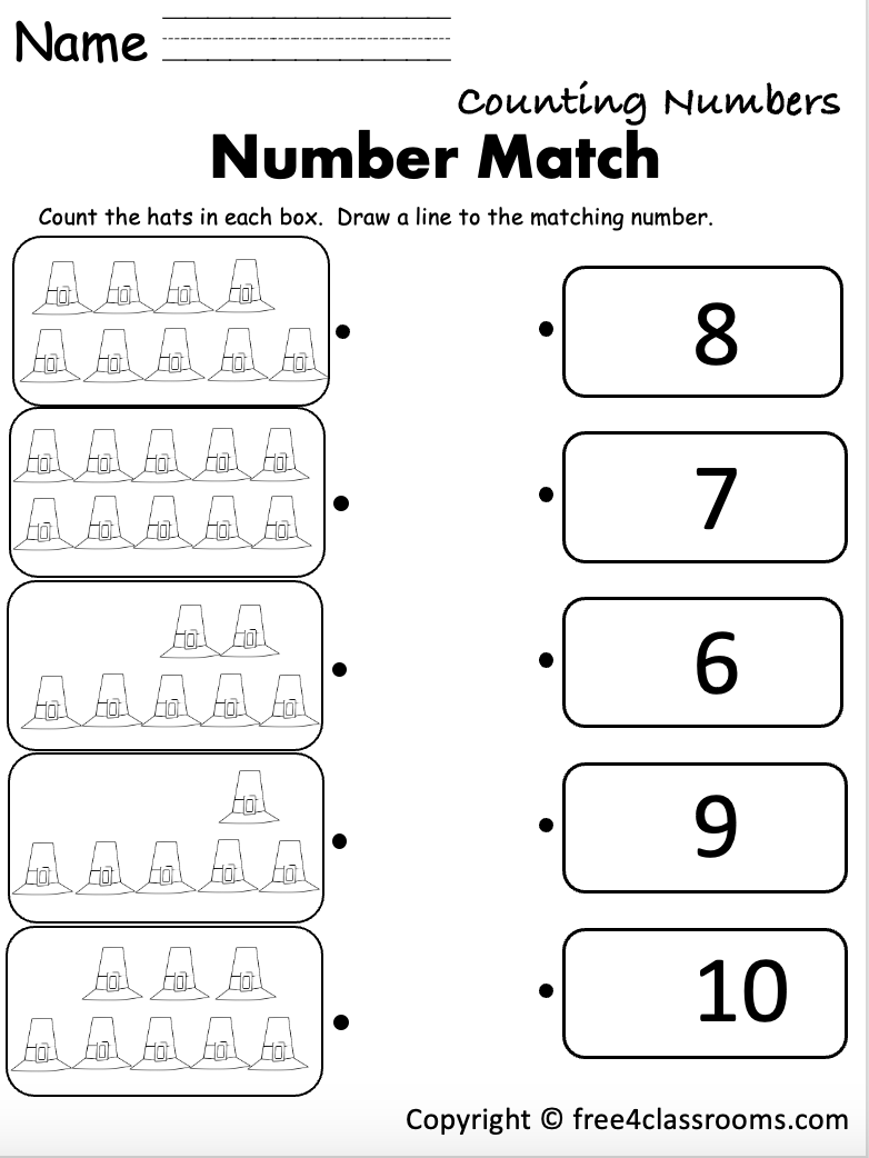 Free Printable Counting Worksheets For Kids