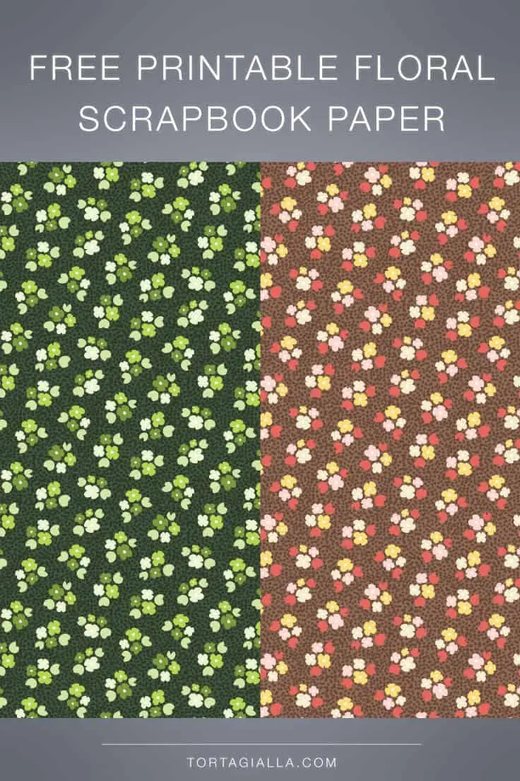 Free Printable Floral Scrapbook Paper Downloads Tortagialla