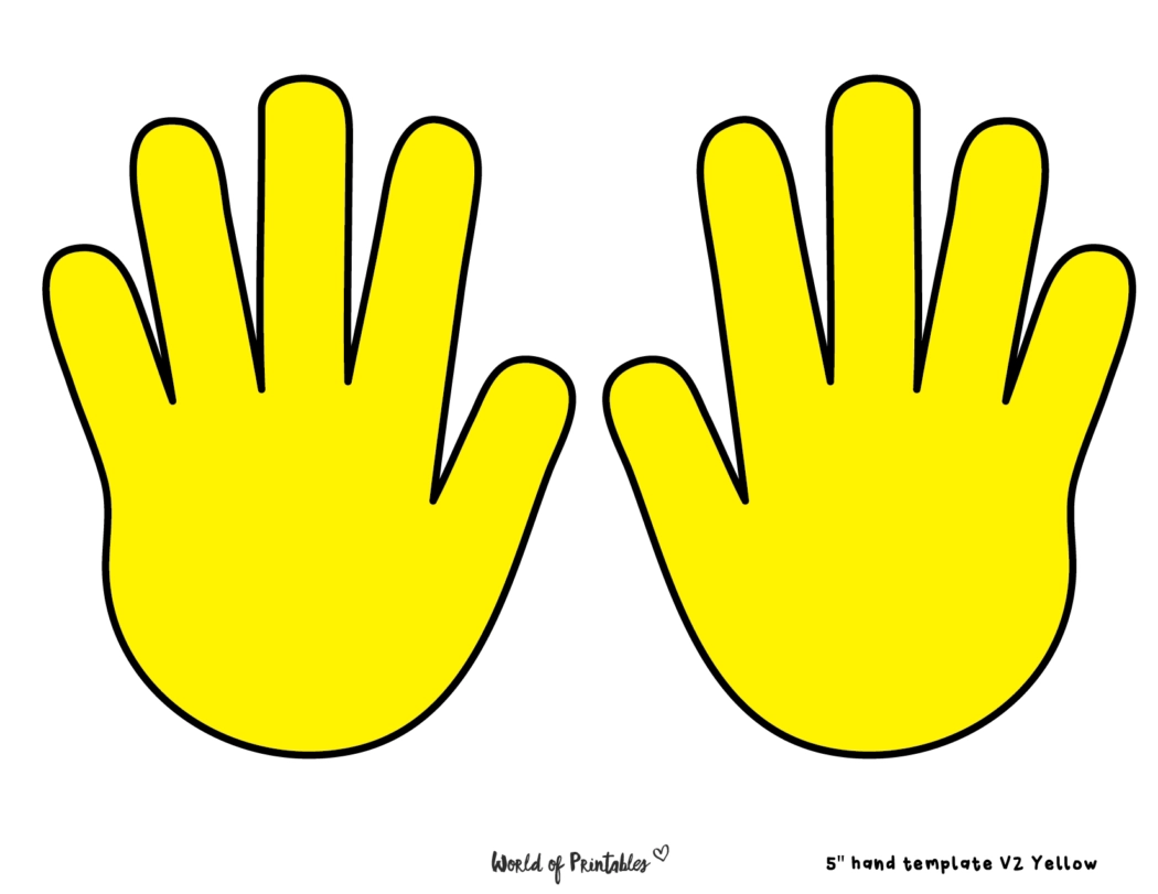Hands Printable Template