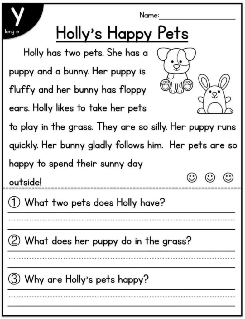 1st Grade Worksheets Printable Reading