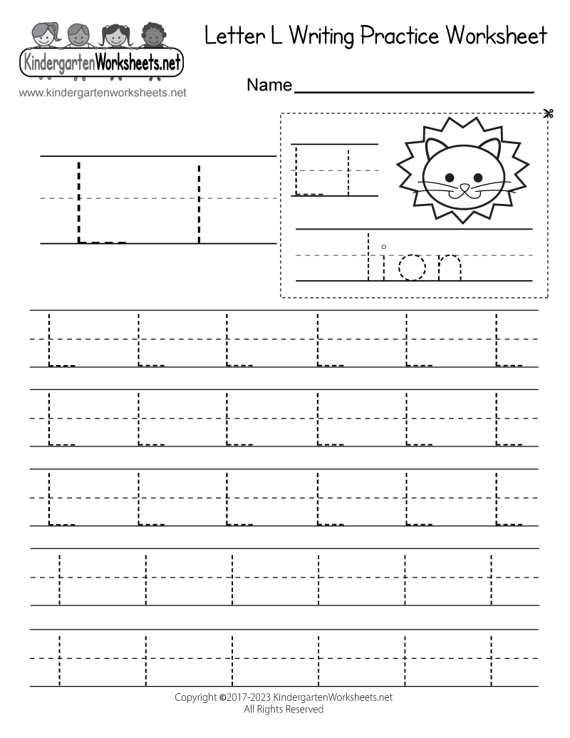 The Letter L Worksheets