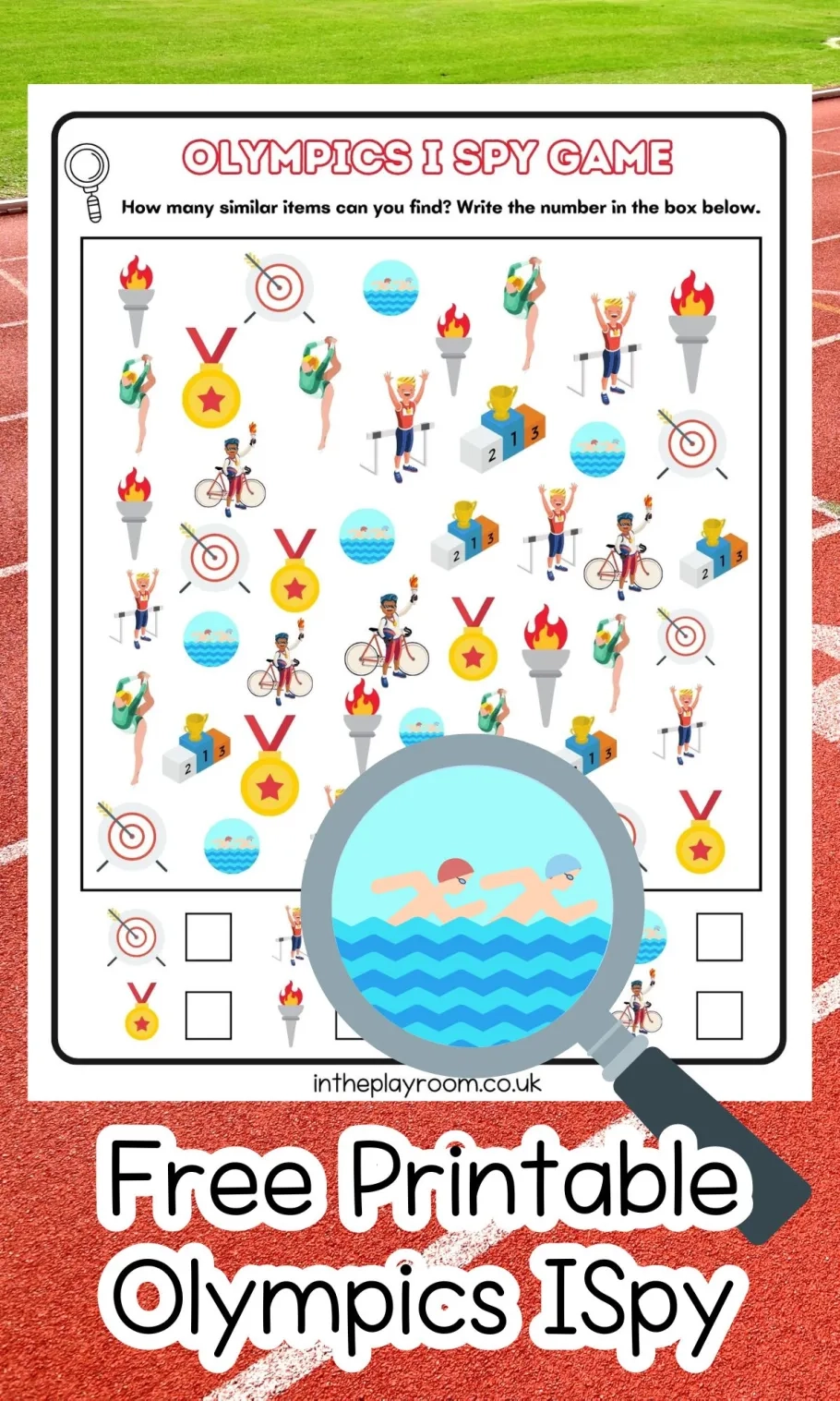 Free Printable Olympics ISpy Activity Sheet For Kids In The Playroom