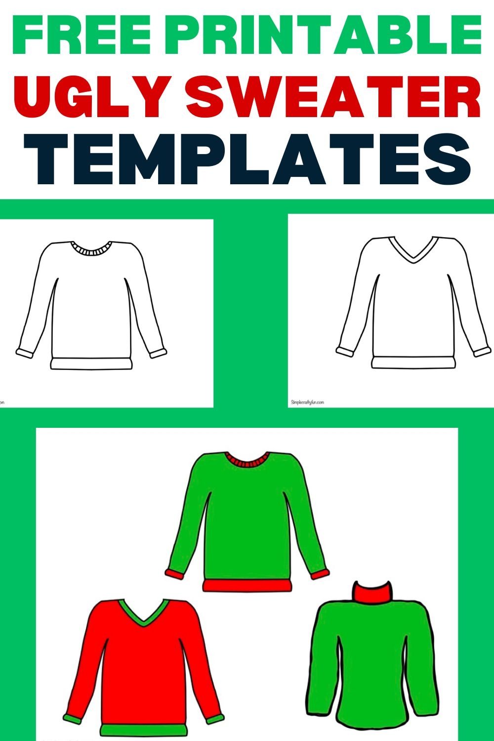 Printable Blank Sweater Template