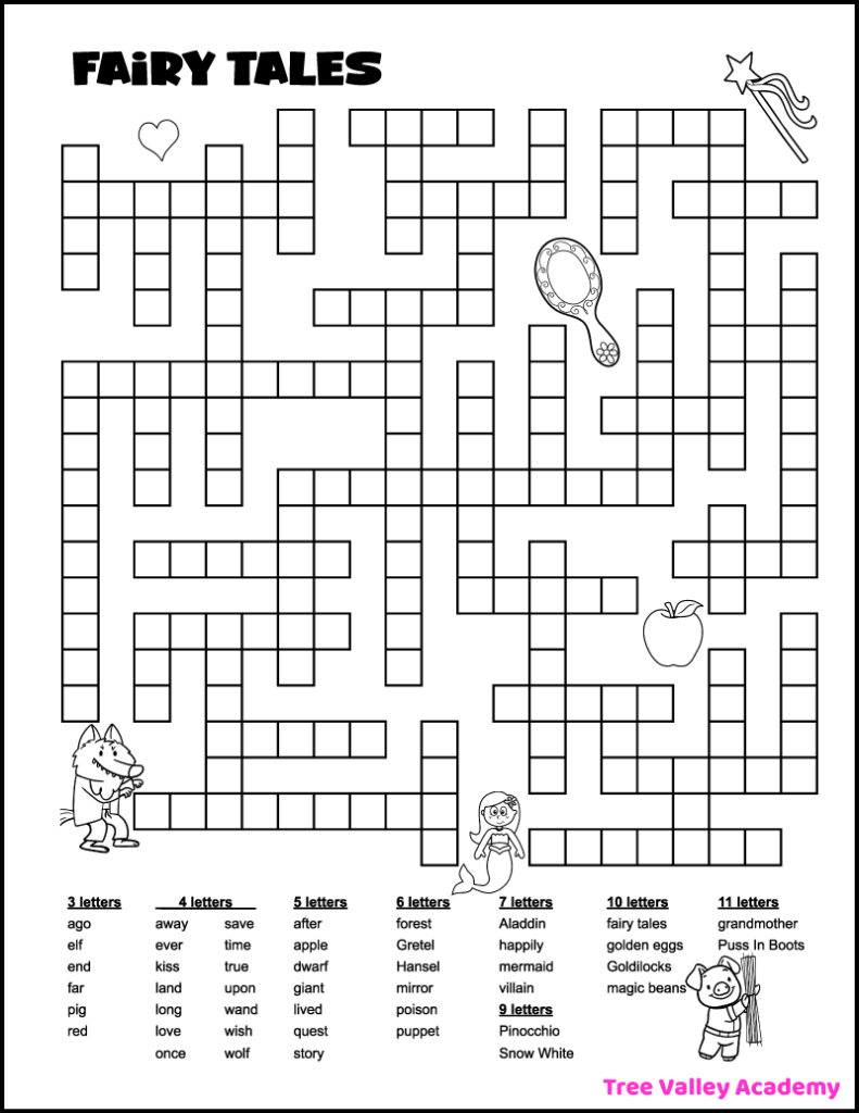 Fun Fairy Tale Themed Word Puzzles Tree Valley Academy