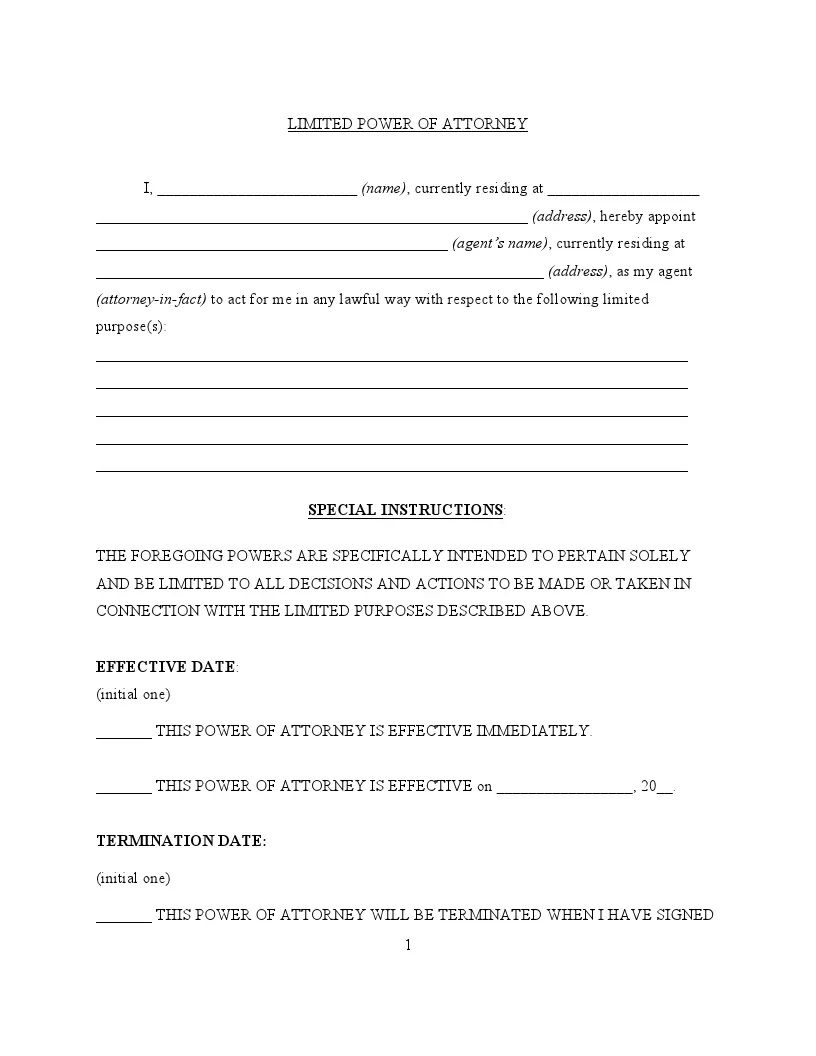 Get Free Power Of Attorney Forms Fillable POA Templates