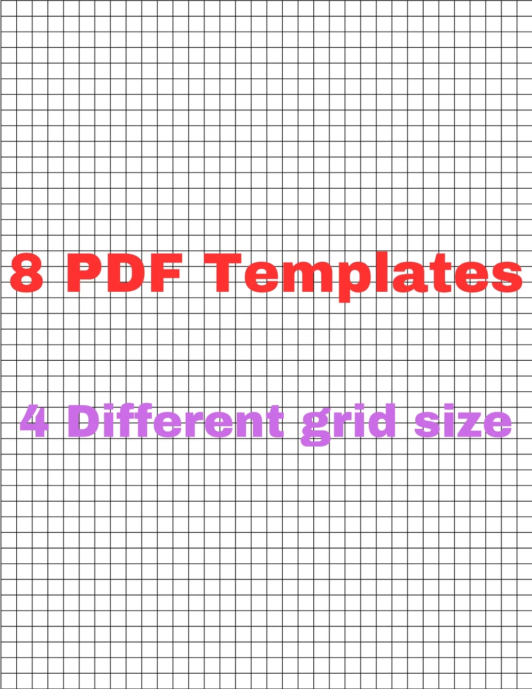 Graph Paper Quad Ruled 4 Grid Sizes 1 5 Inch 1 4 Inch 1 3 Inch 1 