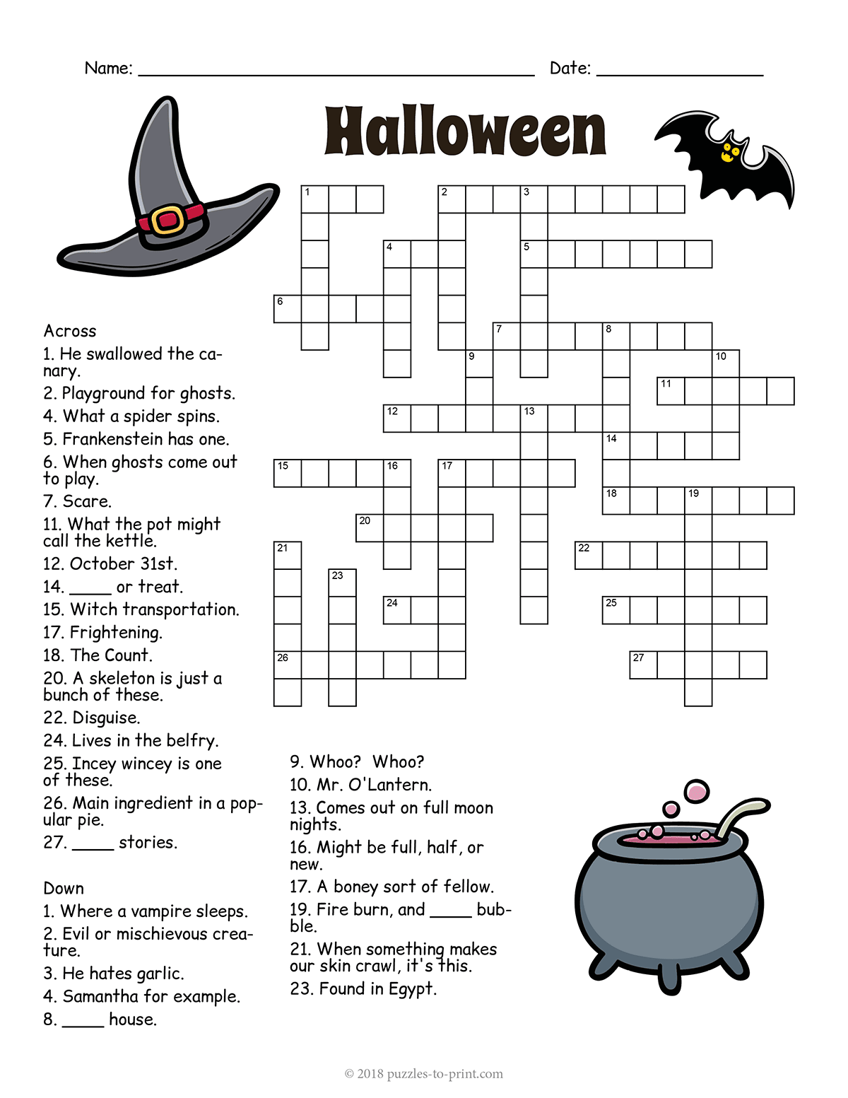 Halloween Printable Puzzles
