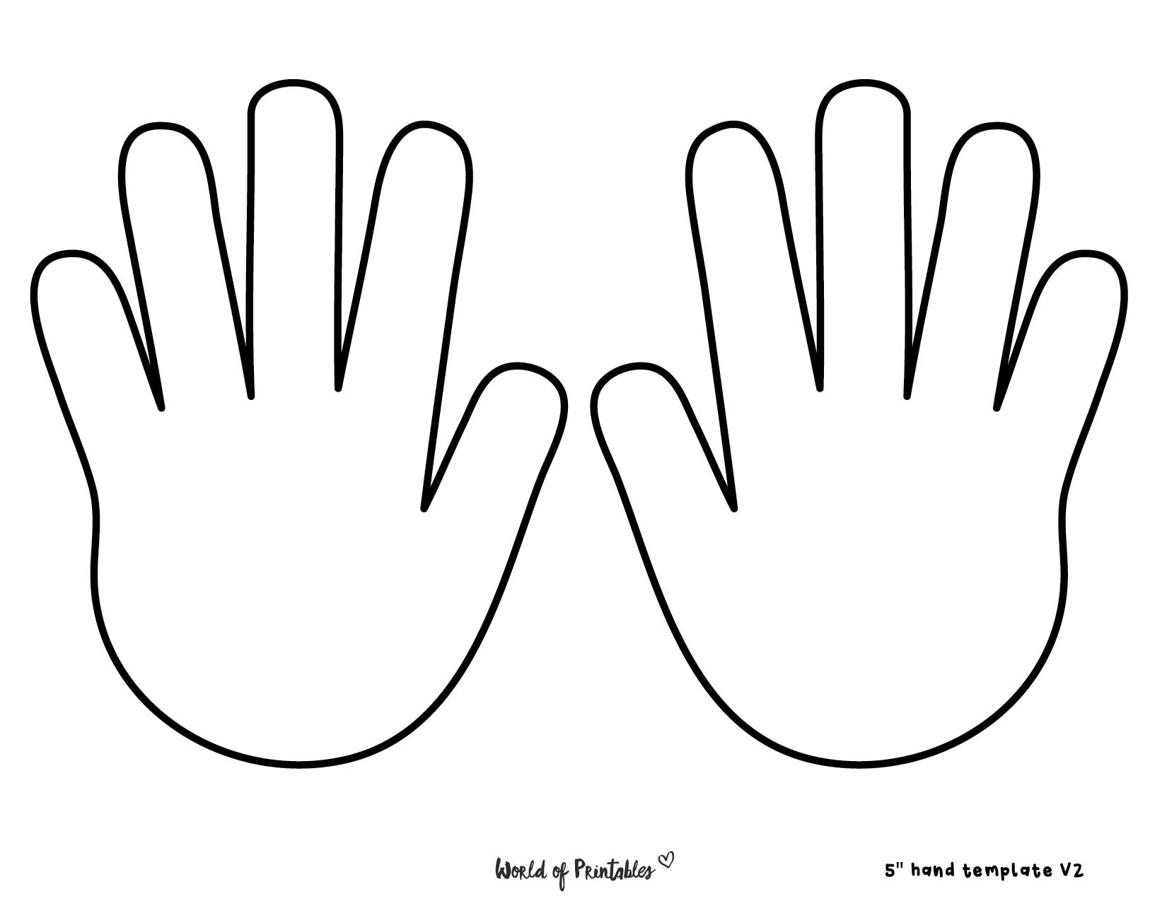 Hands Template Free Printable