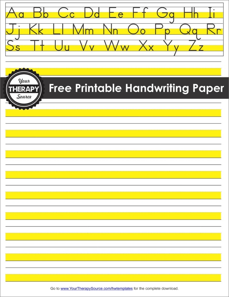 Free Printable Penmanship Paper