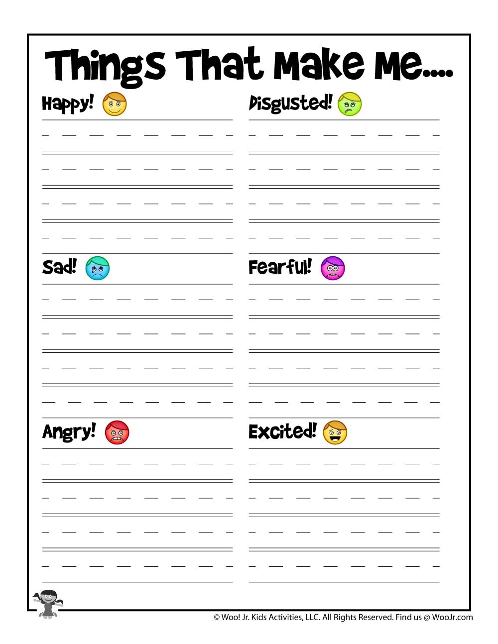 Free Printable Worksheets On Emotions