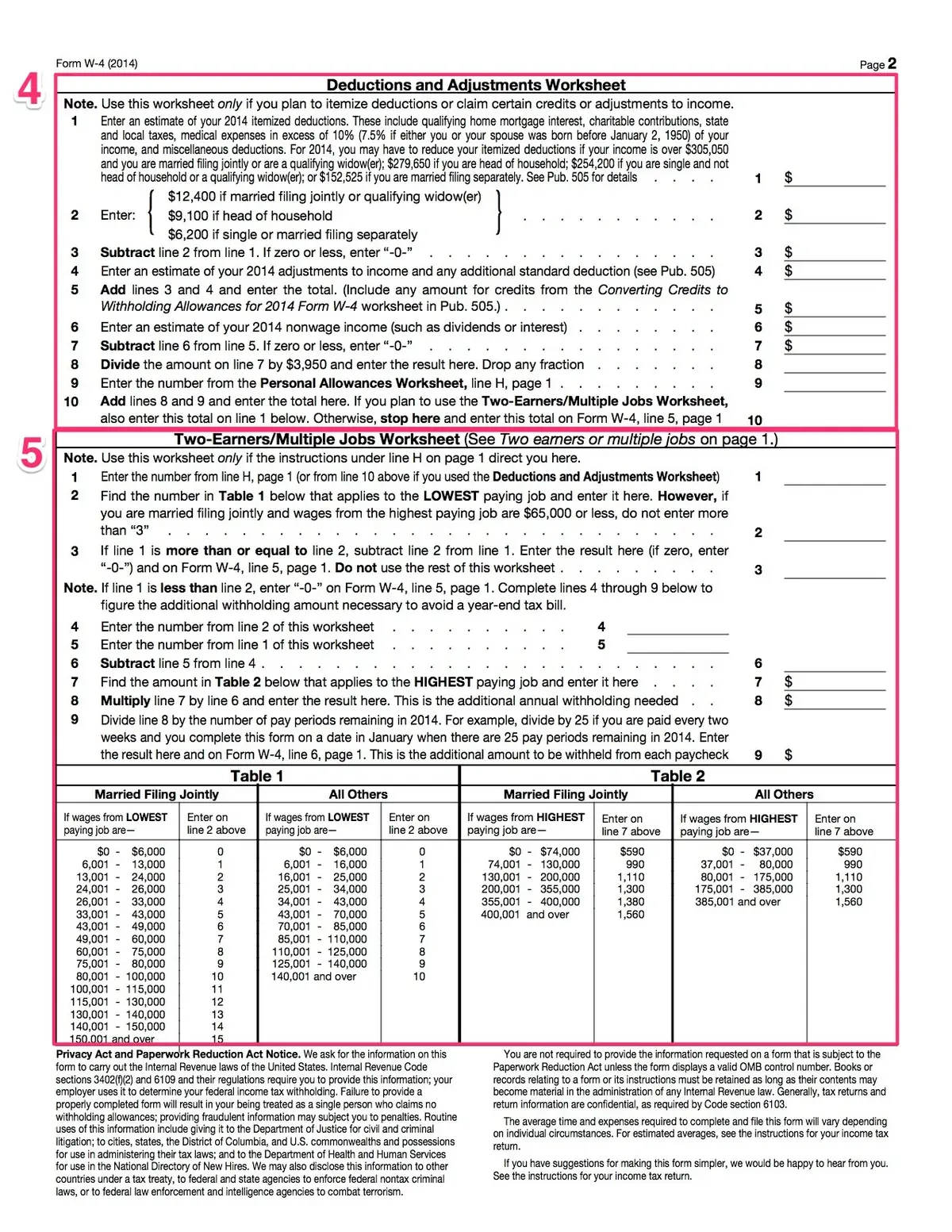 How To Complete The W 4 Tax Form The Georgia Way