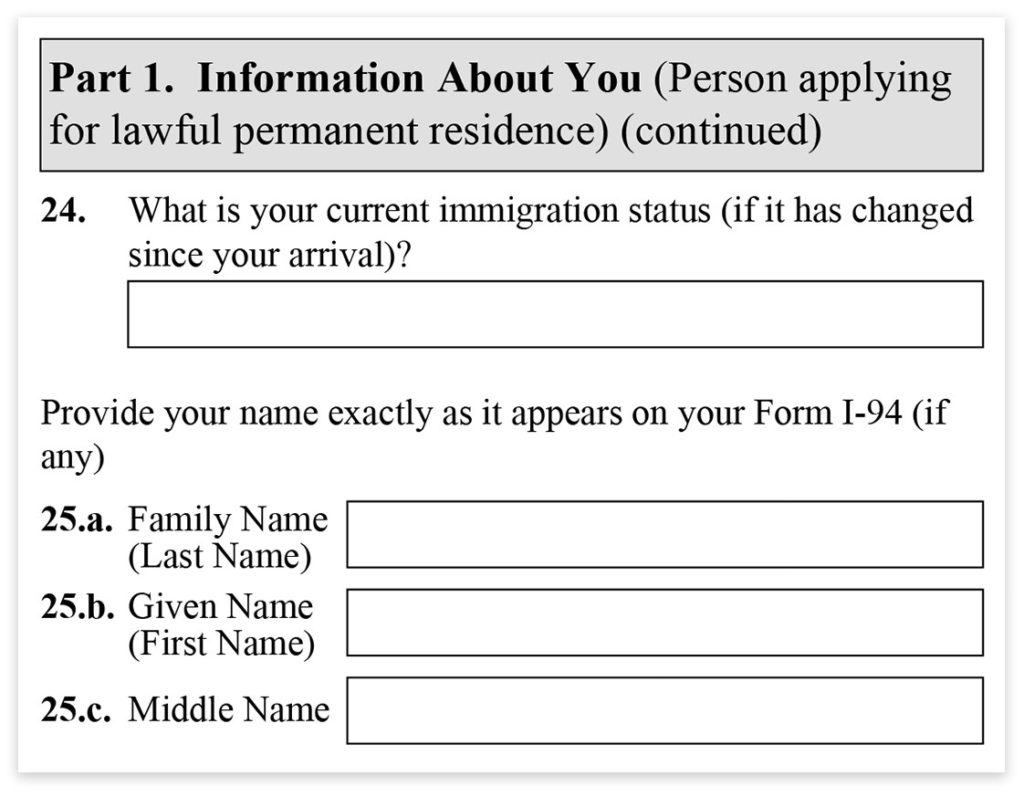 How To Fill Out Form I 485 Step By Step Instructions
