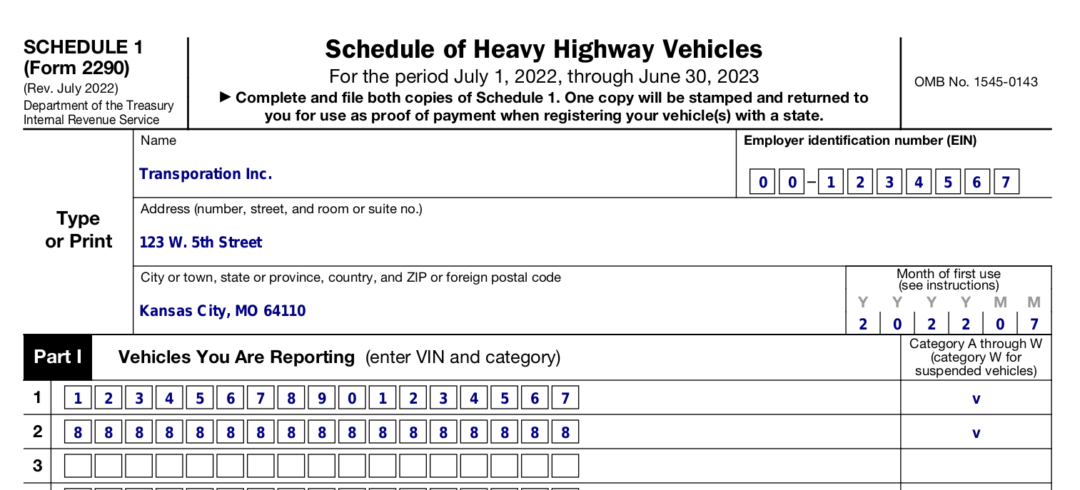 Irs Form 2290 Printable 2026