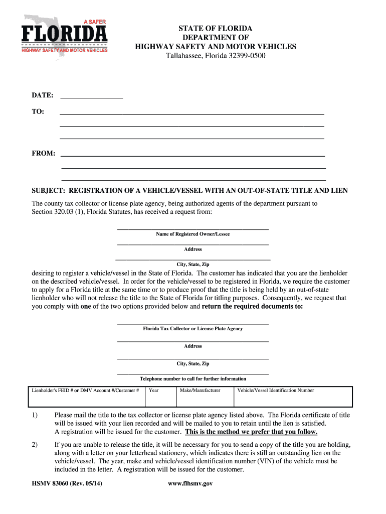 Form Hsmv 83330 Florida