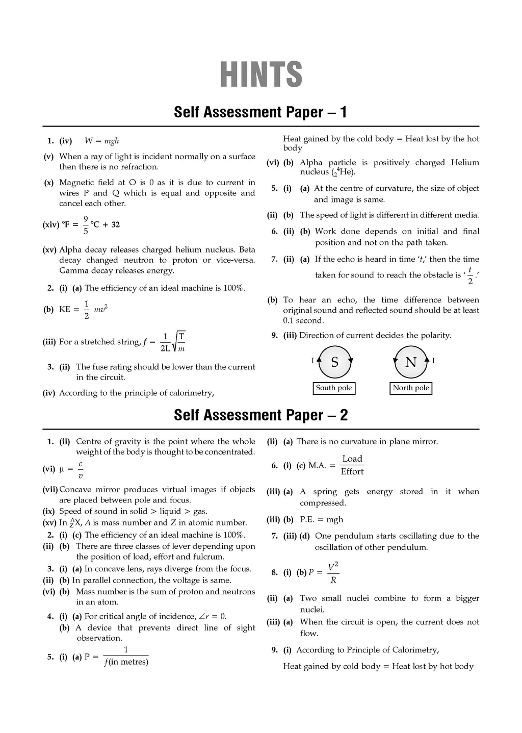 ICSE 10 Sample Question Papers Class 10 Physics Chemistry 