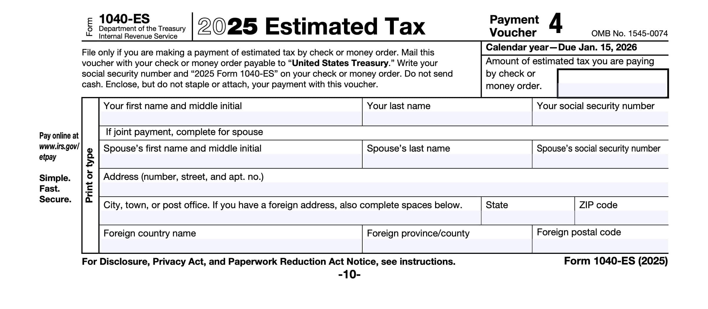 Irs Forms For Taxes 2026