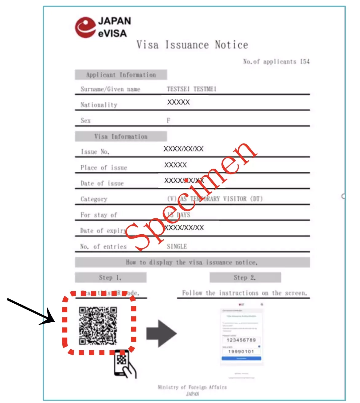 Japan Visa Application Form Sample 2026