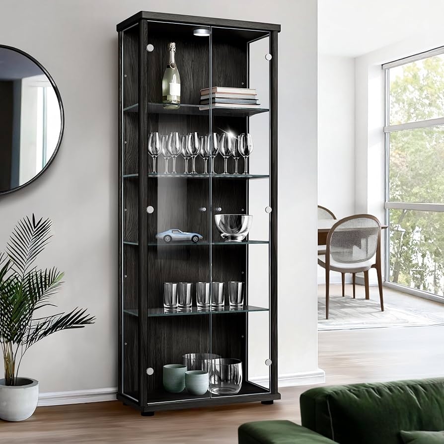 K M bel Vitrinenschrank 2 t rig 176x67x33cm Made In Germany 